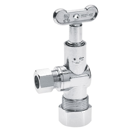 Proline Series ProLine 5/8 in. Compression X 3/8 in. Compression Chrome Plated Angle Valve 190-032LK